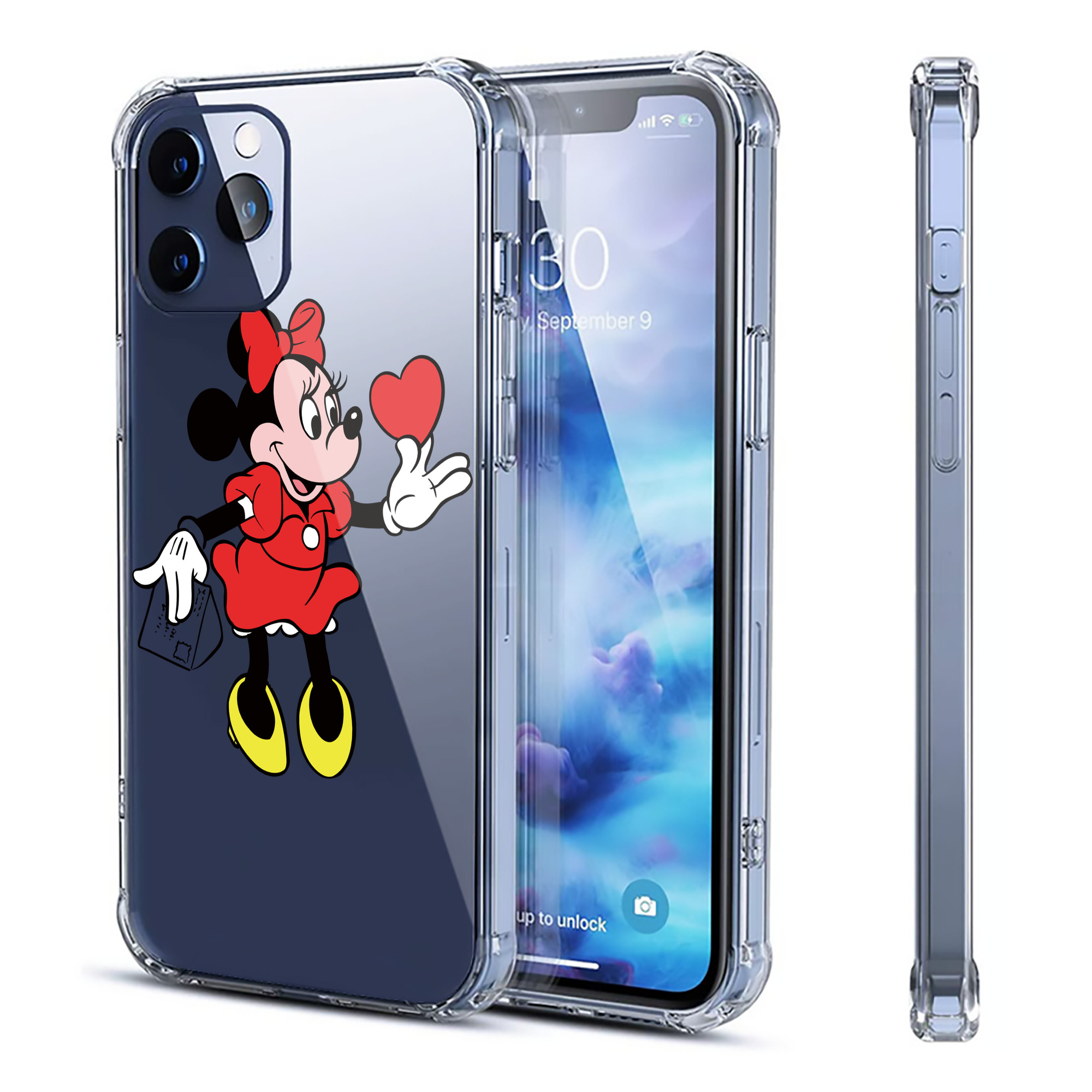 （画像用） ミッキーマウス Mickey Mouse 【iPhone 12シリーズ対応】透明スマホケース（クリアソフトケース）